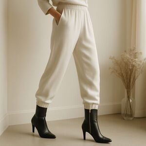IRO Black Leather Zip Heeled Boots